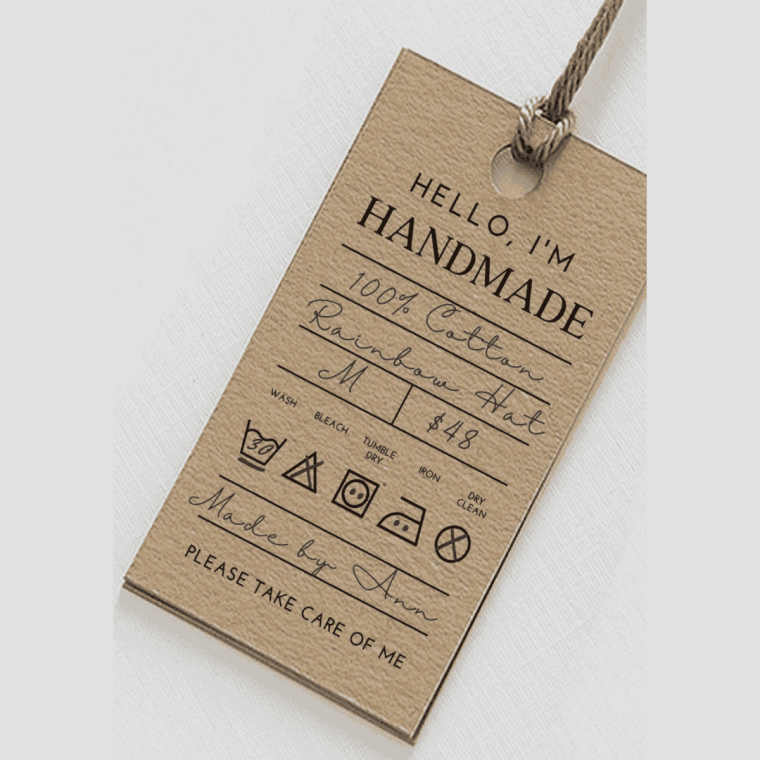 Care Instruction Tags
