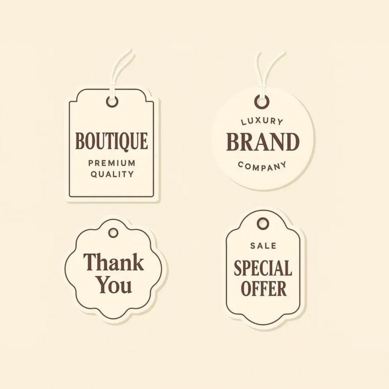 Die Cut Brand Hang Tags