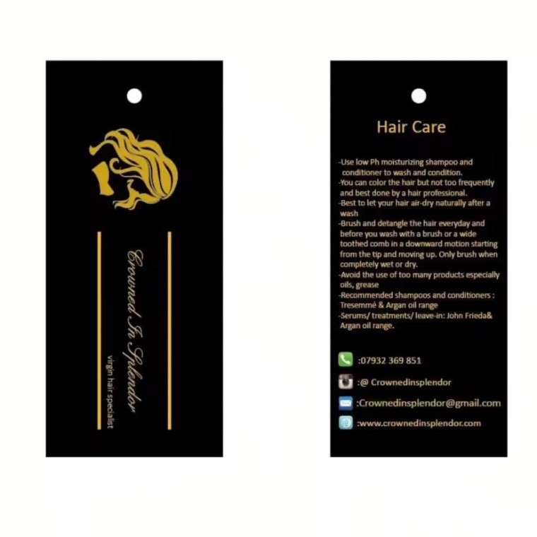 Hair Care Product Tags