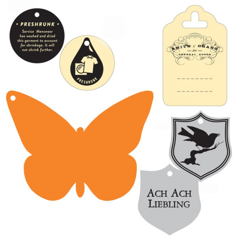 Die cut Mini Tags