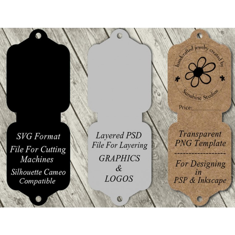 Square Standard Fold Over Tags