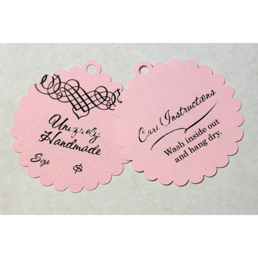 Die Cut Bent Oval Tags
