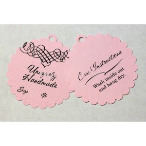 Die Cut Bent Oval Tags