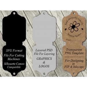 Square Standard Fold Over Tags